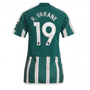 Lacne Ženy Futbalové dres Manchester United Raphael Varane #19 2023-24 Krátky Rukáv - Preč